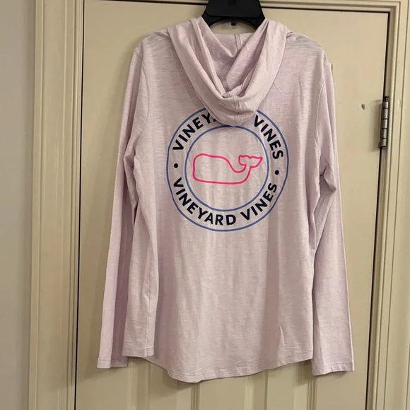 Vineyard Vines Light Pink Long Sleeve Hoodie Tee - Picture 3 of 3
